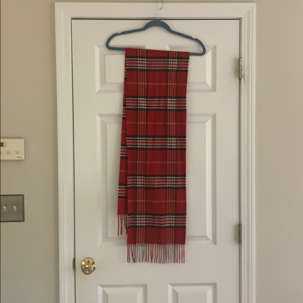 Red, black, and white scarf